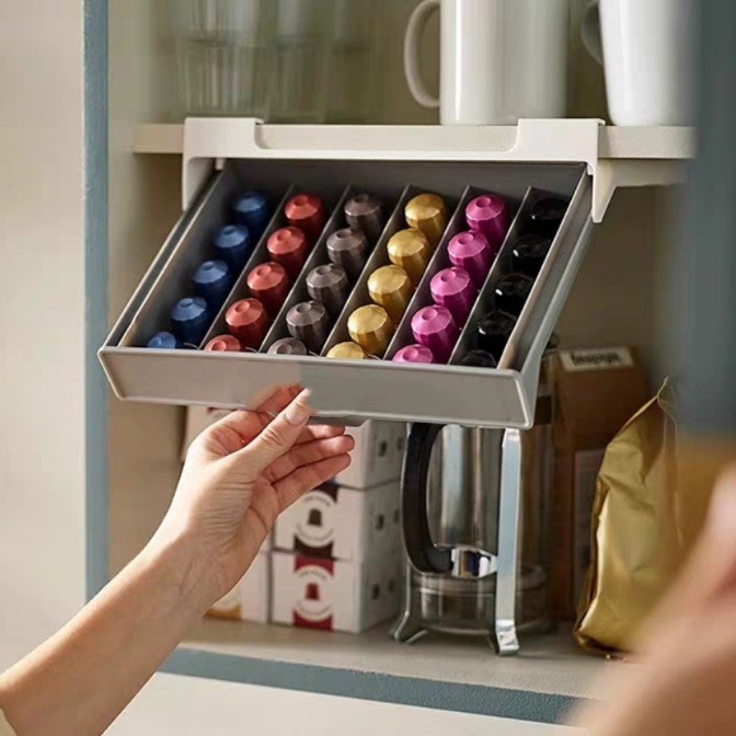 Coffee Equipment Rack - حامل كبسولات القهوة، رف تخزين لأكياس