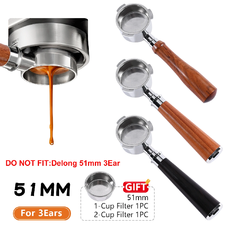 Coffee Equipment Wdt - فلتر قهوة بدون قاع 51 ملم