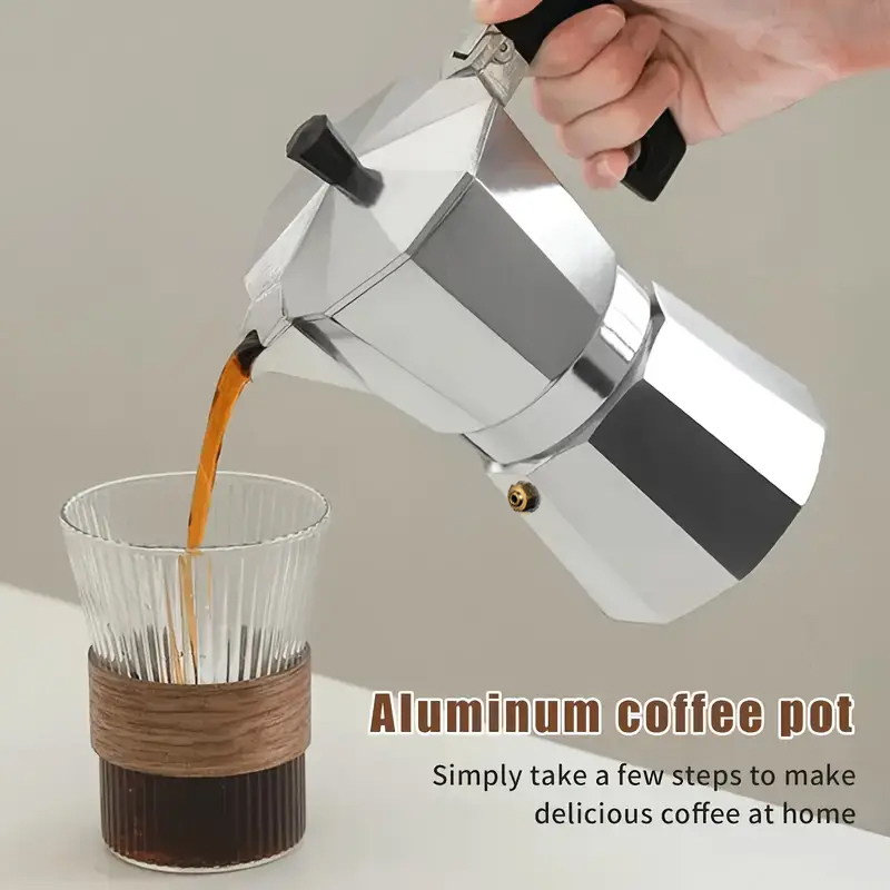 Coffee Equipment Camping - وعاء موكا كلاسيكي من الألومنيوم سعة