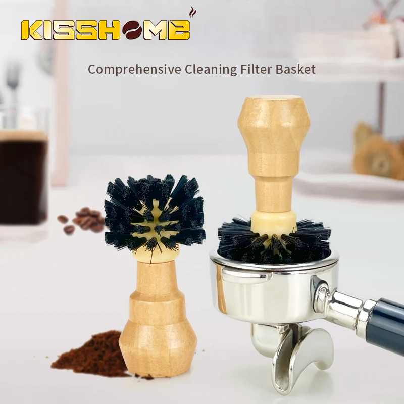 Coffee Equipment At Home - منظف فرشاة قهوة من الخشب الصلب