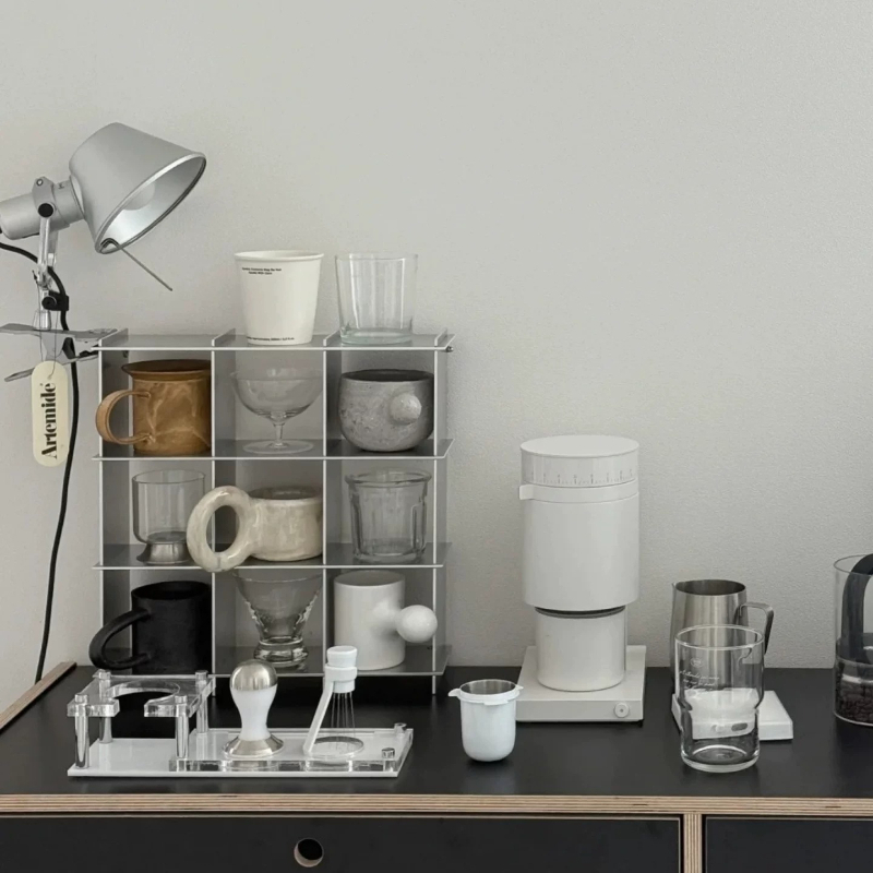 رف تخزين أكواب من سبائك الألوم - مراجعة Coffee Equipment Rack وسعره
