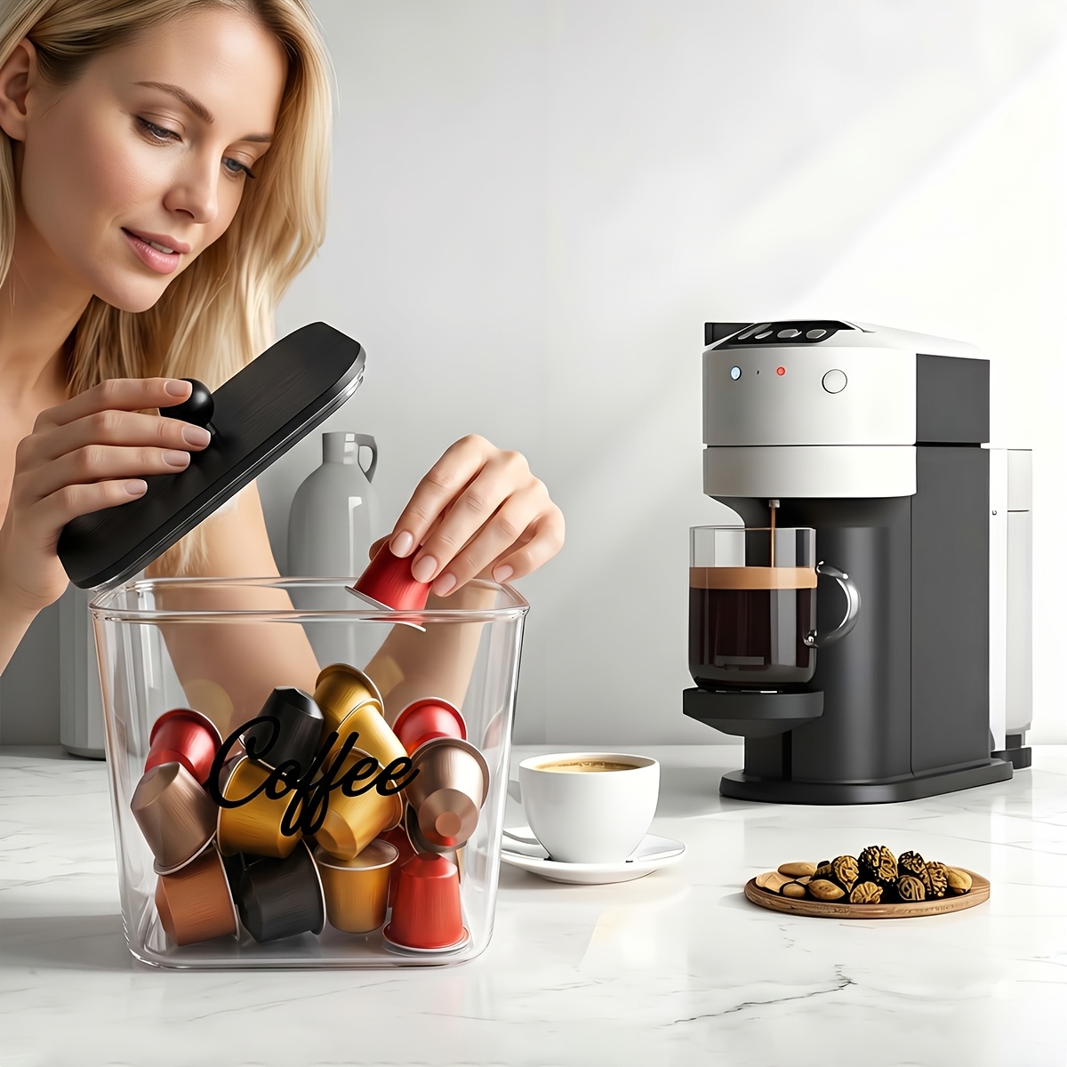 حامل كبسولات القهوة مع أغطية،  - مراجعة Coffee Equipment Rack وسعره