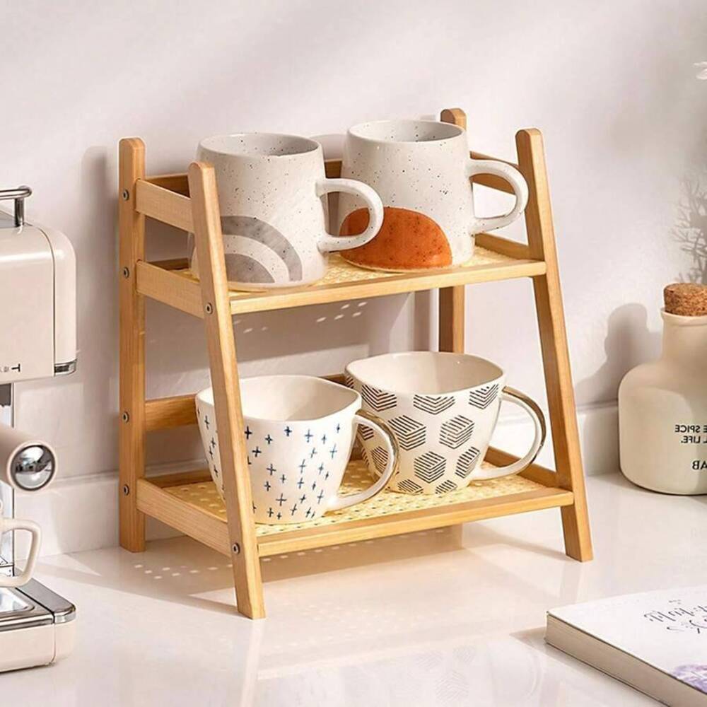 رف تخزين من الخيزران ذو طبقتين - مراجعة Coffee Equipment Rack وسعره