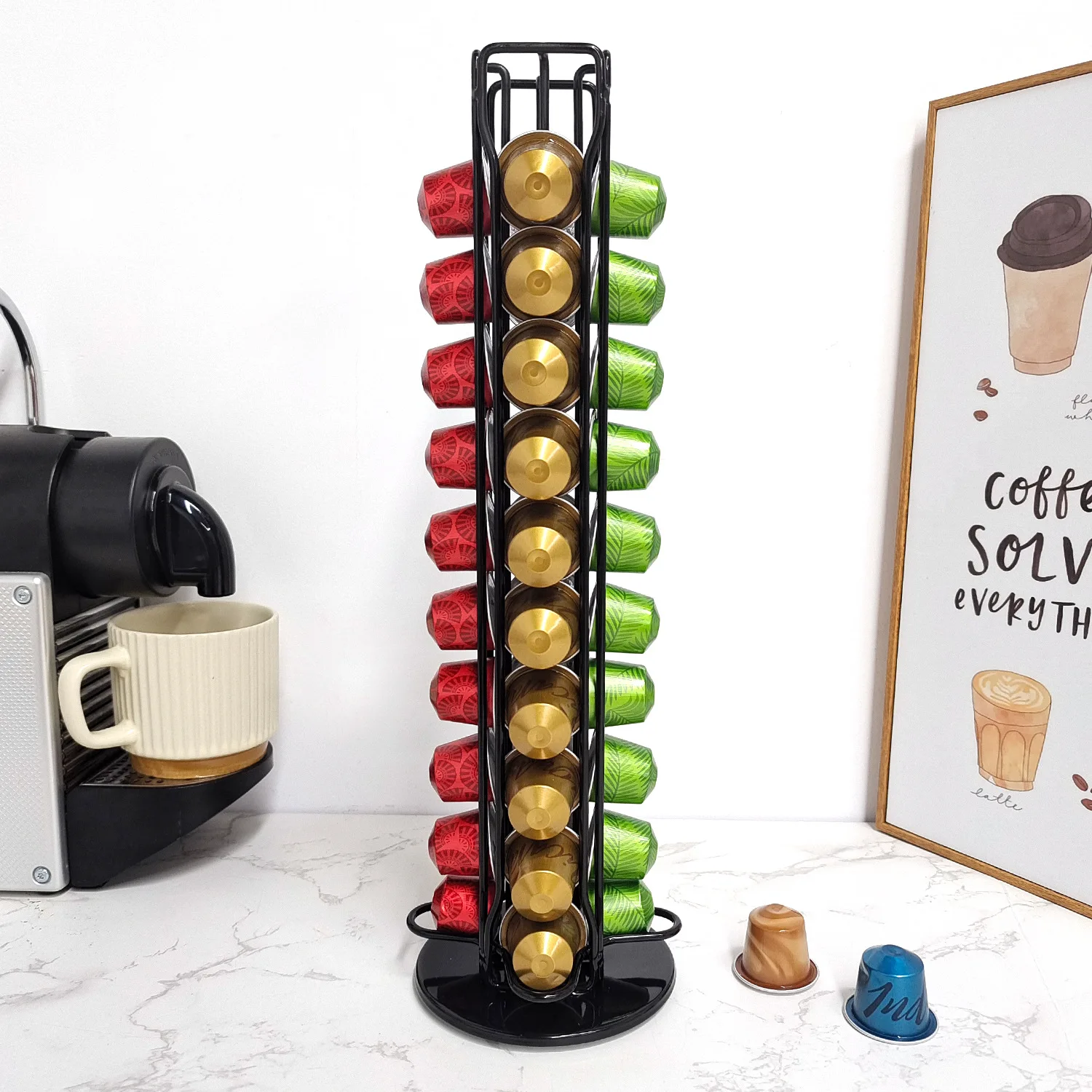 1 قطعة 40 جراب كبسولات القهوة  - مراجعة Coffee Equipment Rack وسعره