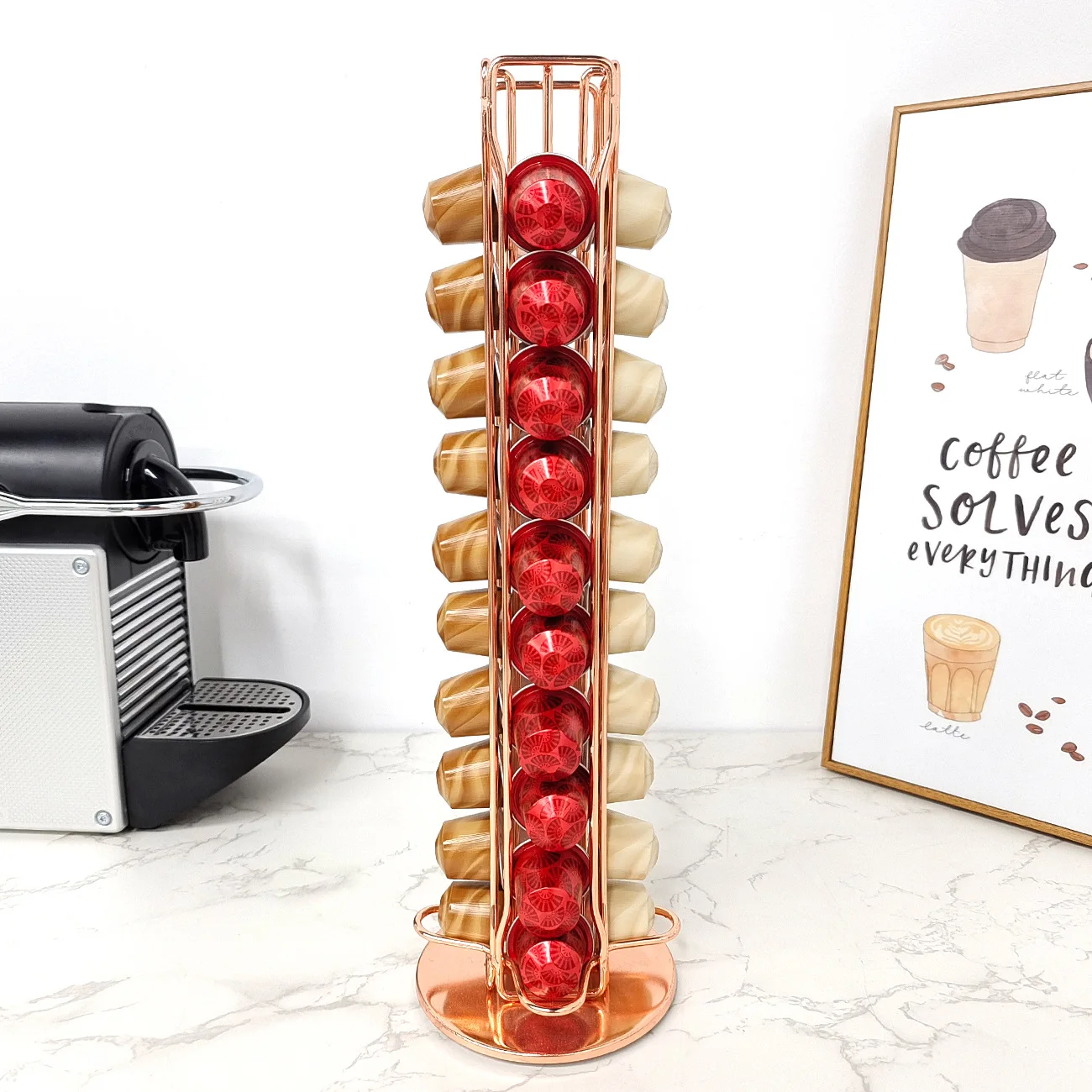 1 قطعة 40 جراب كبسولات القهوة  - مراجعة Coffee Equipment Rack وسعره